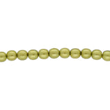 Glasperlen rund - 4 mm - Transparent Wild Olive - PerlineBeads
