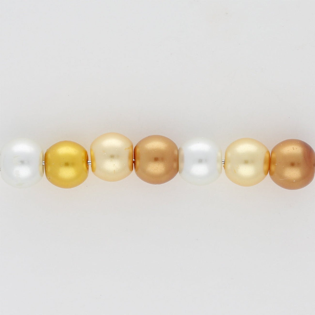 Glasperlen rund - 6 mm - Caramel Mix - PerlineBeads