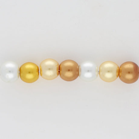 Glasperlen rund - 6 mm - Caramel Mix - PerlineBeads