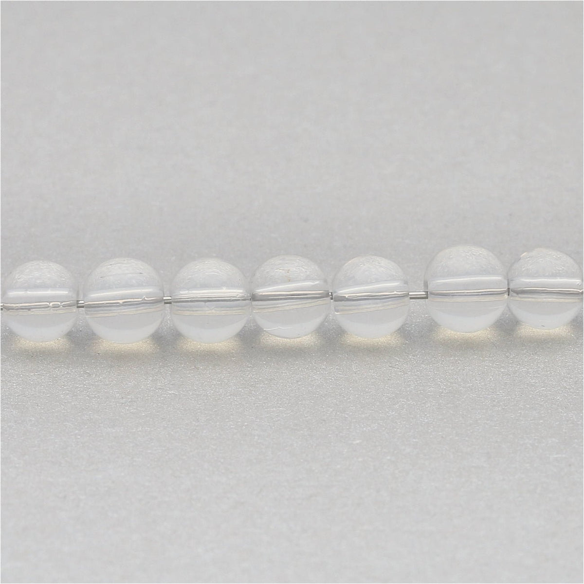 Glasperlen rund - 6 mm - Nachahmung von Opalit - PerlineBeads