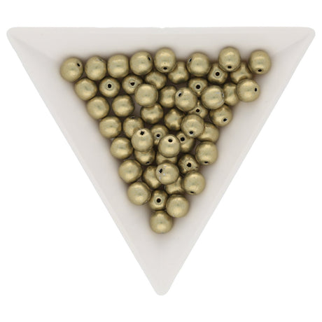 Glasperlen rund - 6 mm - Saturated Metallic Limelight - PerlineBeads