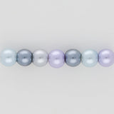 Glasperlen rund - 6 mm - Silver-Grey Mix - PerlineBeads