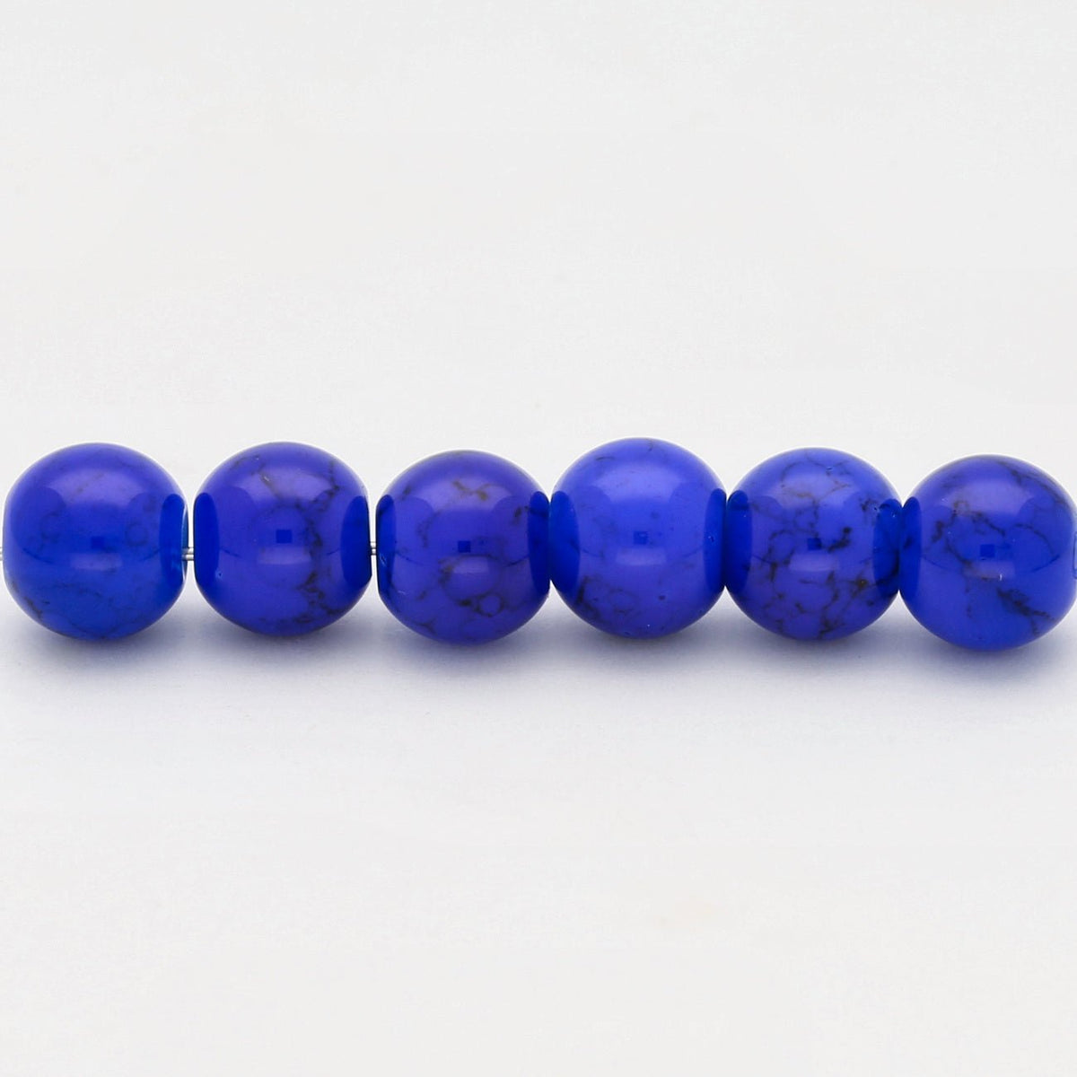 Glasperlen rund - 8 mm - Blue - PerlineBeads