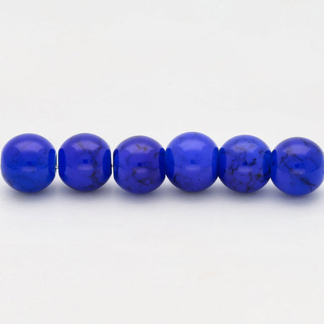 Glasperlen rund - 8 mm - Blue - PerlineBeads
