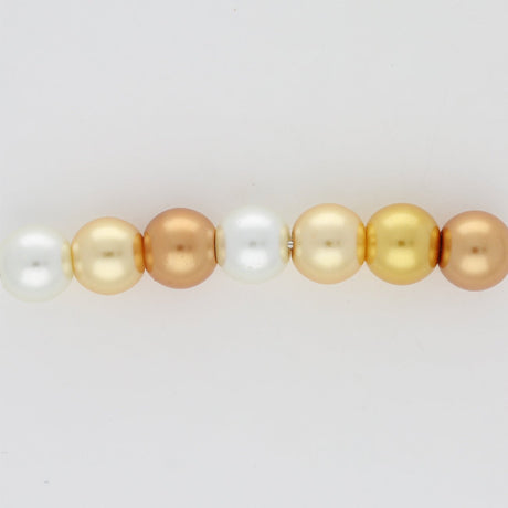 Glasperlen rund - 8 mm - Caramel Mix - PerlineBeads