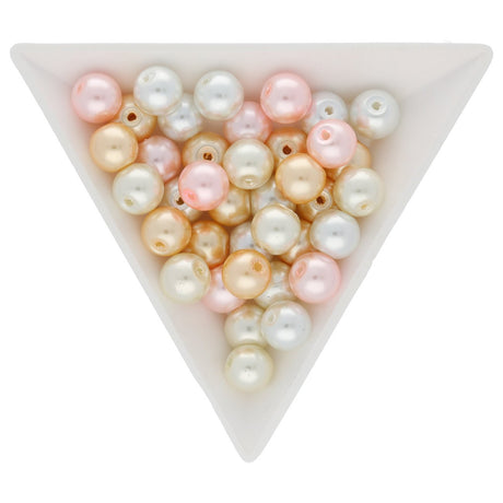 Glasperlen rund - 8 mm - Light Rose Mix - PerlineBeads