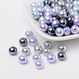Glasperlen rund - 8 mm - Silver-Grey Mix - PerlineBeads