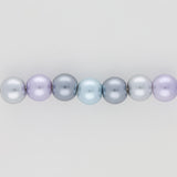 Glasperlen rund - 8 mm - Silver-Grey Mix - PerlineBeads