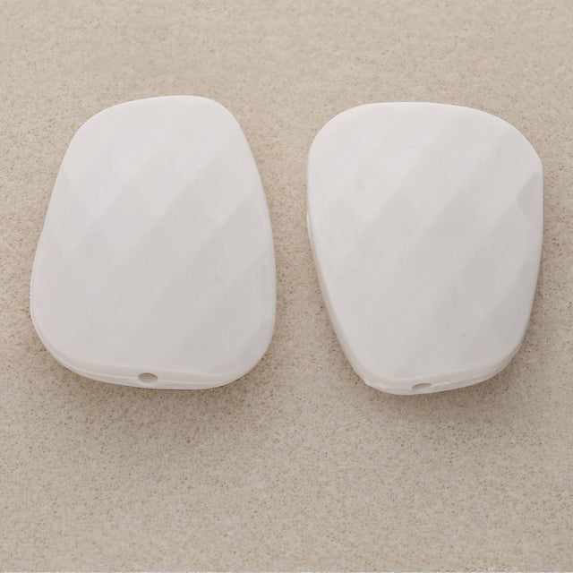 Grosse facettierte Acrylperle - White - PerlineBeads