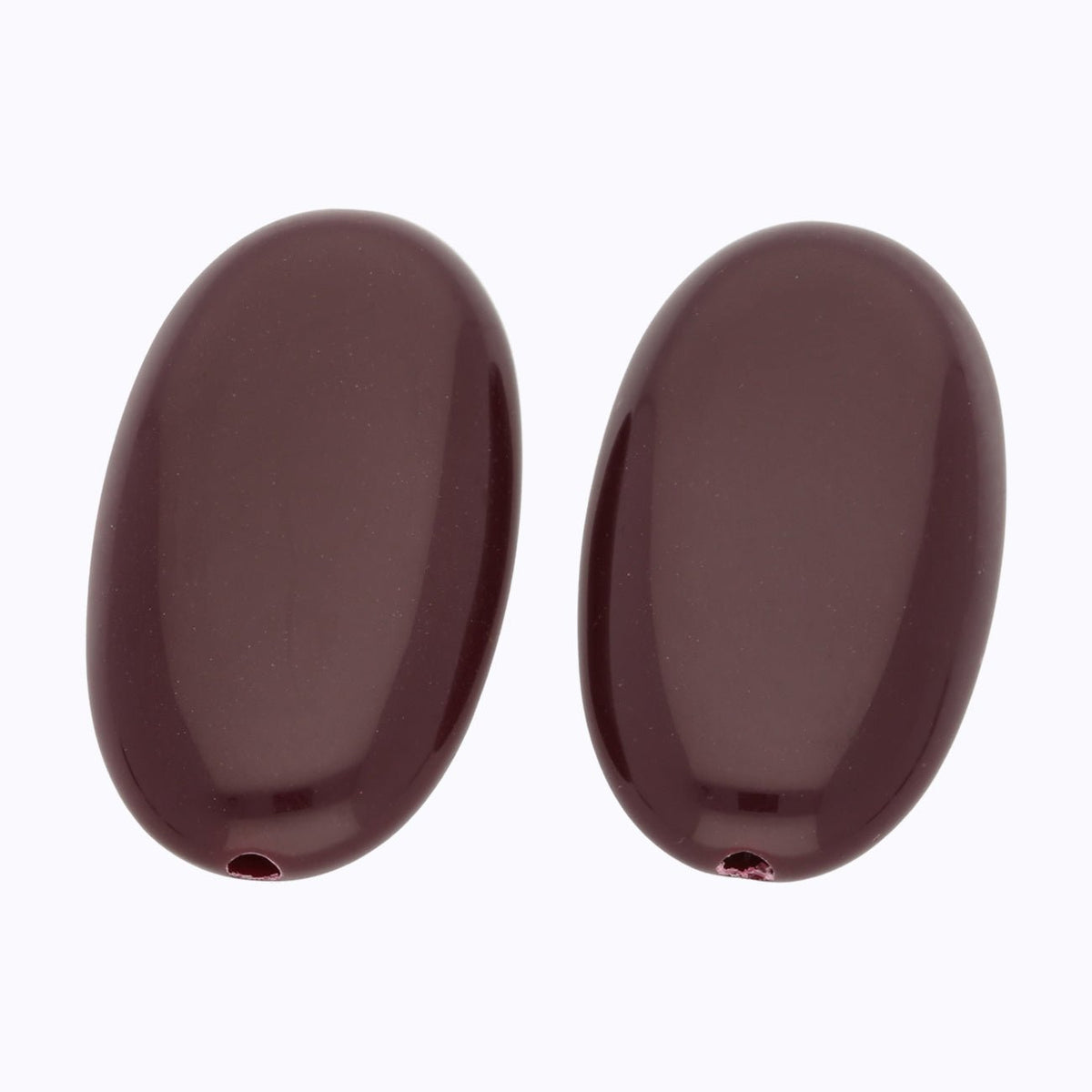 Grosse Ovale Acrylperle - Dark Brown - PerlineBeads