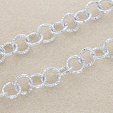 Grossmaschige Aluminiumkette - Silber - PerlineBeads