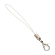 Handy Anhängerschlaufe mit Karabiner - weiss/Silber - PerlineBeads
