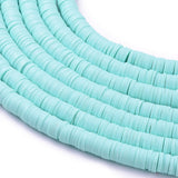 Heishi-Perlen aus Polymerpaste 6 mm – Aquamarine - PerlineBeads