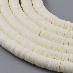Heishi-Perlen aus Polymerpaste 6 mm – Light Yellow - PerlineBeads
