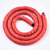 Heishi-Perlen aus Polymerpaste 6 mm – Red - PerlineBeads