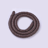 Heishi-Perlen aus Polymerpaste 6 mm – Saddle Brown - PerlineBeads
