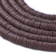 Heishi-Perlen aus Polymerpaste 6 mm – Saddle Brown - PerlineBeads