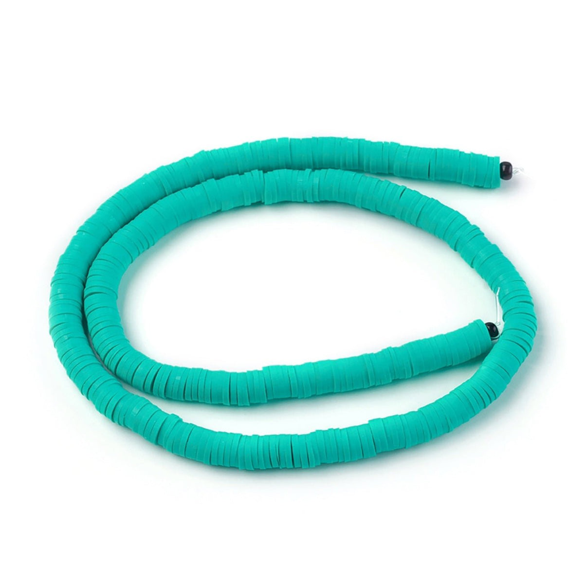 Heishi-Perlen aus Polymerpaste 6 mm – Turquoise - PerlineBeads