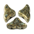 Hélios® par Puca® - Metallic Mat Old Gold Spotted - PerlineBeads
