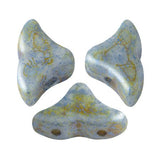 Hélios® par Puca® - Opaque Blue/Green Spotted - PerlineBeads