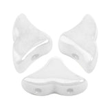 Hélios® par Puca® - Opaque White Ceramic Look - PerlineBeads