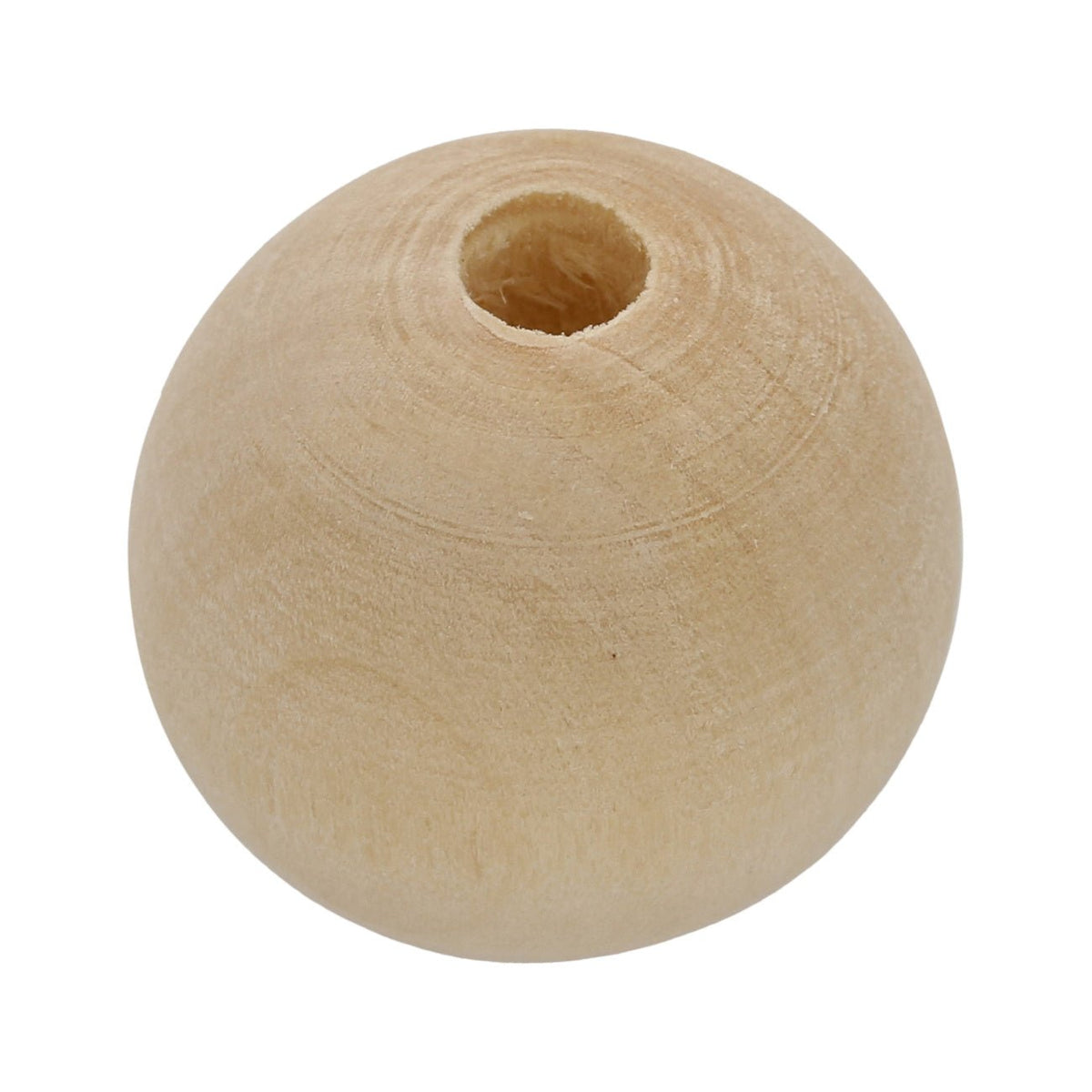 Holzperle 24 x 23 mm – Rohholz (6 Stk.) - PerlineBeads