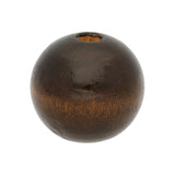 Holzperle 25 mm – dunkelbraun gefärbt (6 Stk.) - PerlineBeads