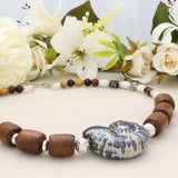 Holzperle aus Wengeholz – Saddle brown - PerlineBeads
