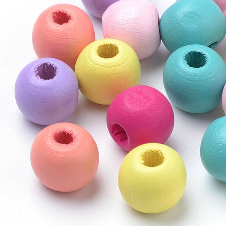 Holzperlen 10x9 mm - Farben-Mix - PerlineBeads