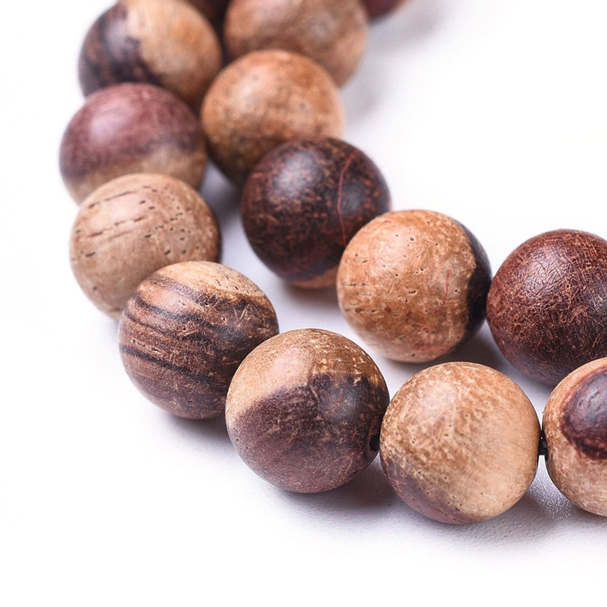 Holzperlen - 8 mm - Sattelbraun - PerlineBeads
