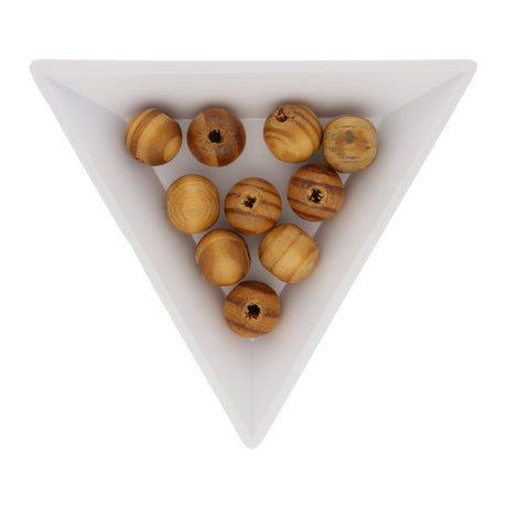 Holzperlen leicht gestreift - 10 mm - PerlineBeads