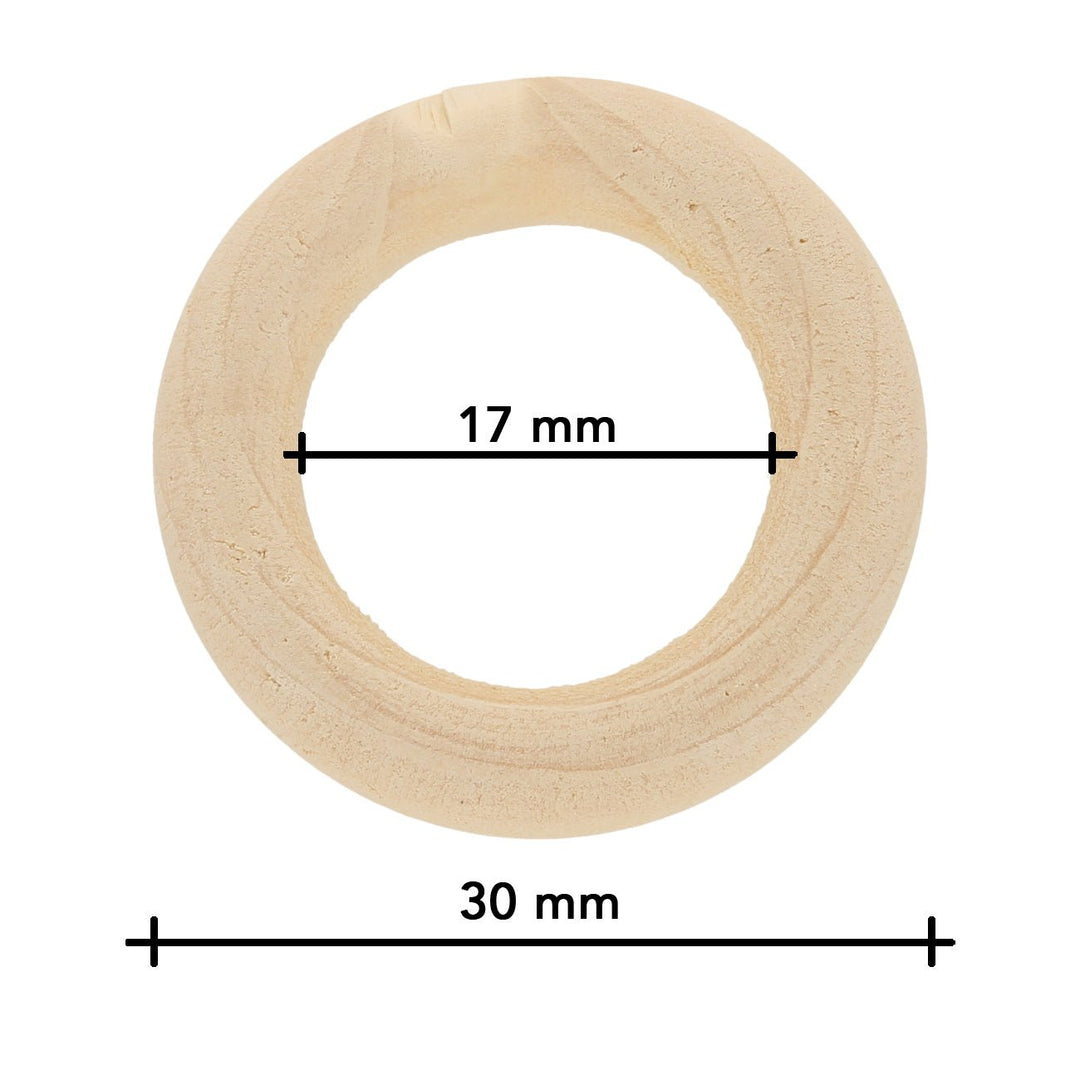 Holzringe ∅ 30 mm - PerlineBeads