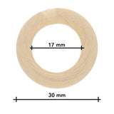 Holzringe ∅ 30 mm - PerlineBeads