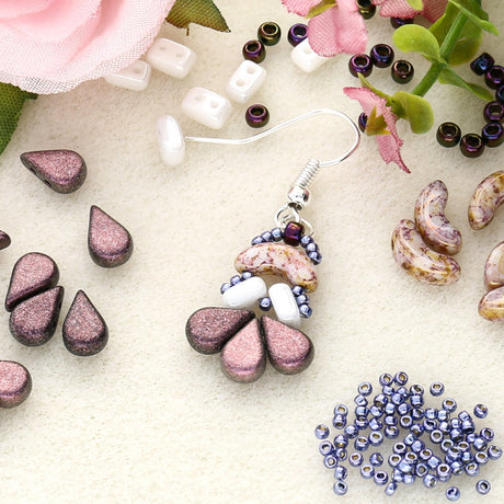 Ios® par Puca® - Opaque White Ceramic Look - PerlineBeads