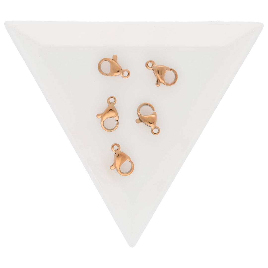 Karabinerverschluss 10 mm – Edelstahl PVD - Rose Gold - PerlineBeads