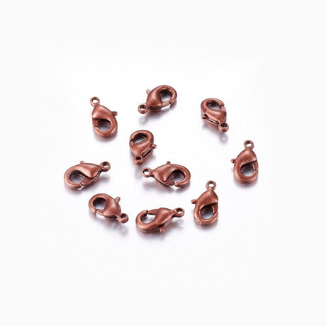 Karabinerverschluss 10 mm – Kupferfarbe (10 Stk) - PerlineBeads