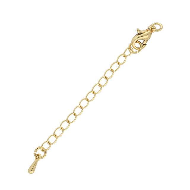 Karabinerverschluss 10 mm mit Verlängerung - Gold - PerlineBeads