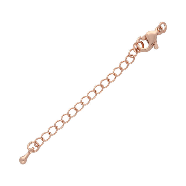 Karabinerverschluss 10 mm mit Verlängerung - Roségold - PerlineBeads