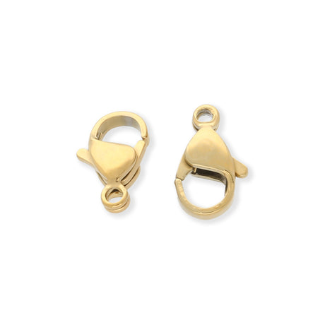 Karabinerverschluss 12 mm – Edelstahl PVD - Gold - PerlineBeads