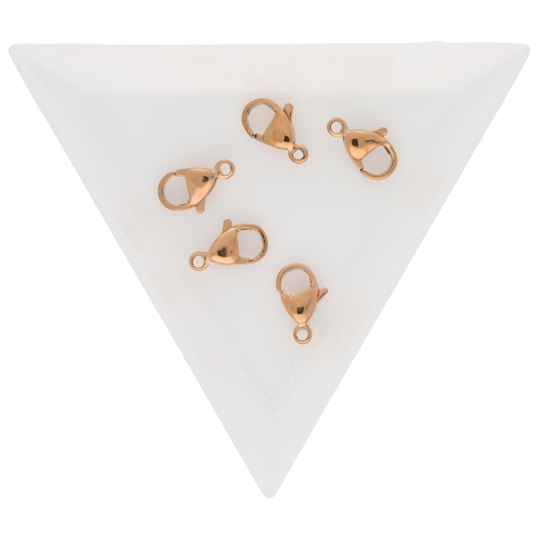 Karabinerverschluss 12 mm – Edelstahl PVD - Rose Gold - PerlineBeads