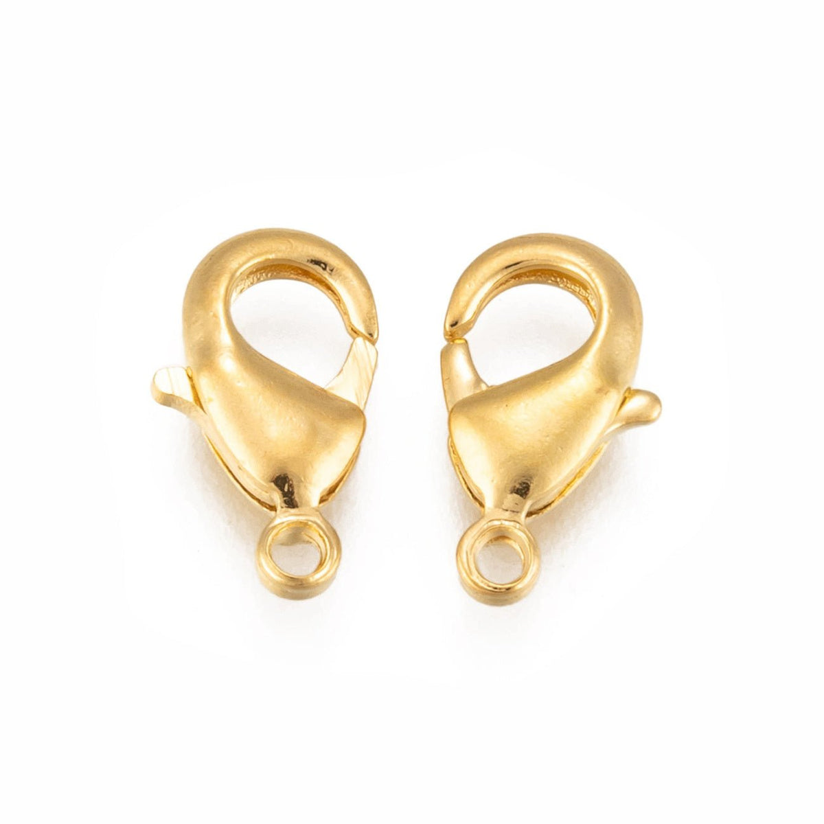 Karabinerverschluss 12 mm – Goldfarbe - PerlineBeads