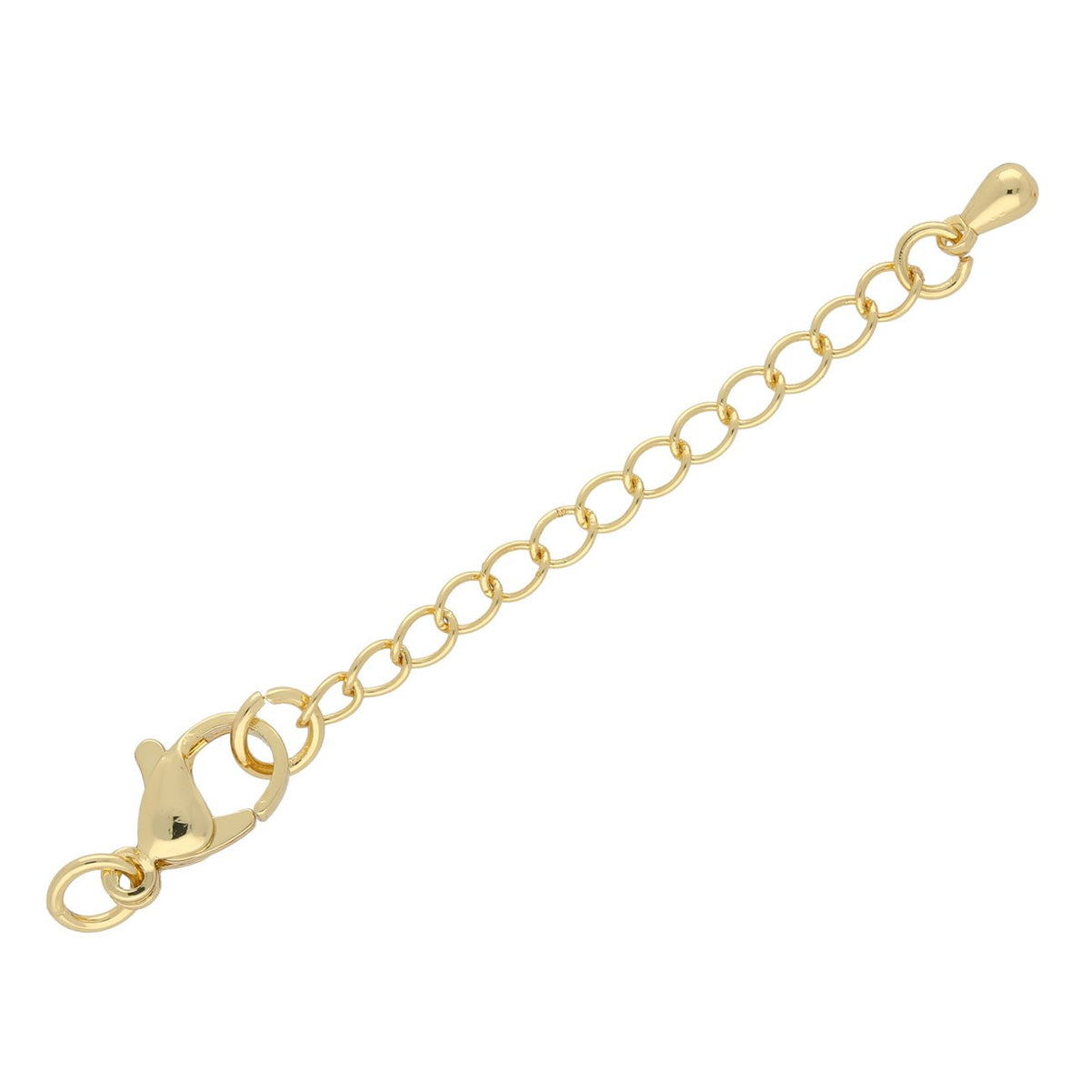 Karabinerverschluss 12 mm mit Verlängerung - Gold - PerlineBeads