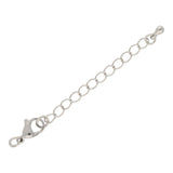 Karabinerverschluss 12 mm mit Verlängerung - Platin - PerlineBeads