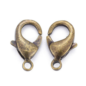 Karabinerverschluss 15 mm – Bronze Antik - PerlineBeads