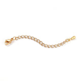 Karabinerverschluss mit Verlängerung, Edelstahl - Gold - PerlineBeads