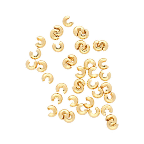 Kaschierperle für Quetschperlen 3 mm - Vergoldet - PerlineBeads