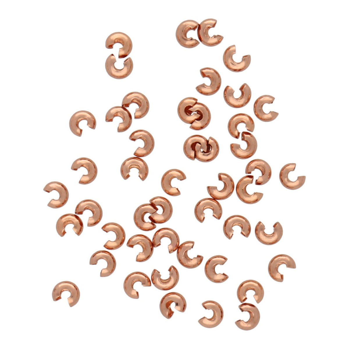 Kaschierperle für Quetschperlen 3 mm - Verkupfert - PerlineBeads