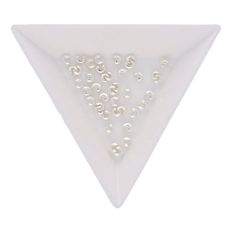 Kaschierperle für Quetschperlen 3 mm - Versilbert - PerlineBeads