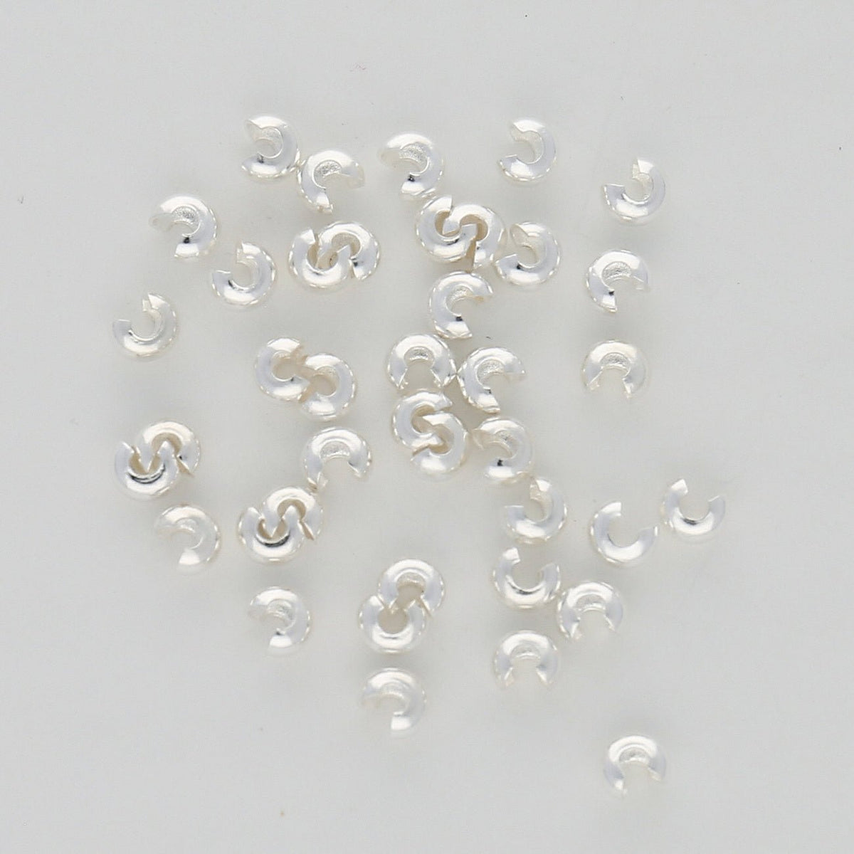 Kaschierperle für Quetschperlen 3 mm - Versilbert - PerlineBeads