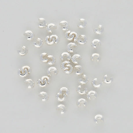 Kaschierperle für Quetschperlen 3 mm - Versilbert - PerlineBeads